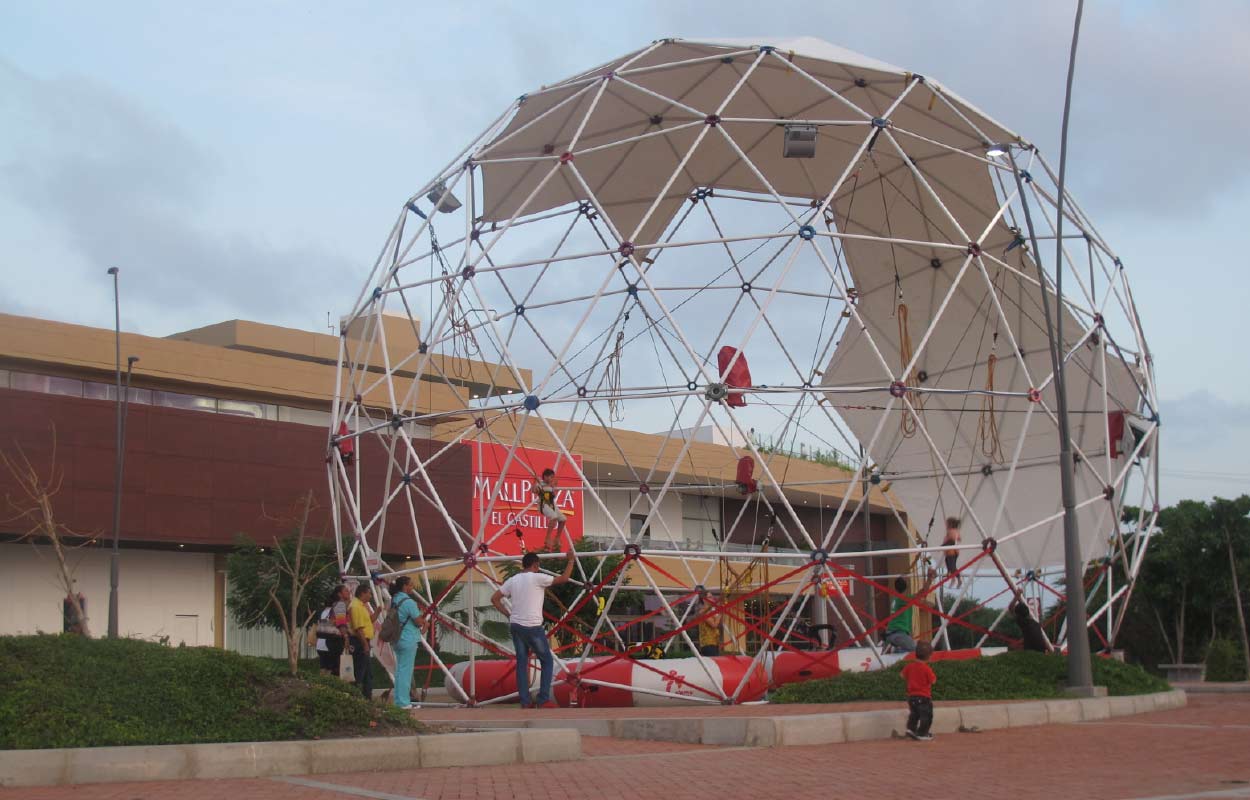 domo geodésico para atracciones