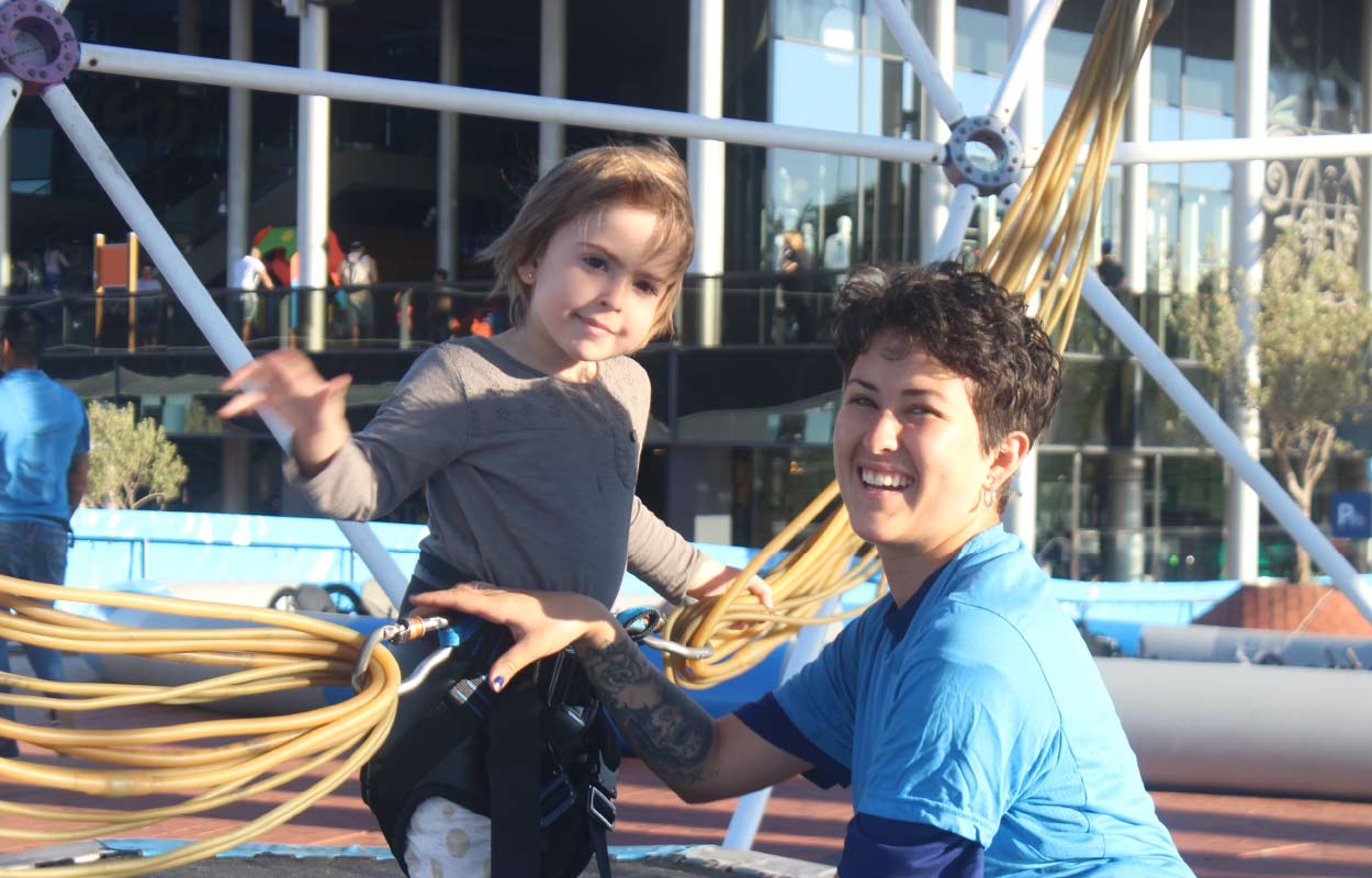 bungy trampolín de salto niños