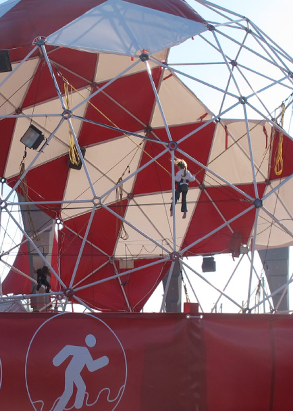 atracción infantil geodésica